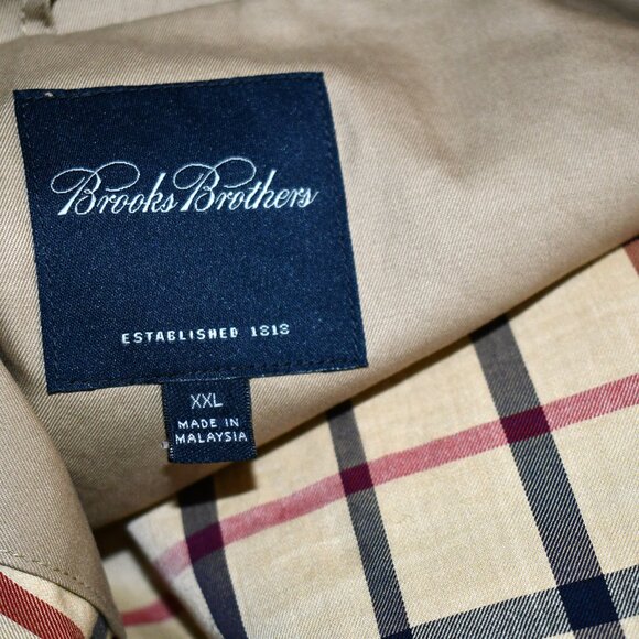 Brooks Brothers Tan Jacket Size 2XL Good Condition  Details:  100% Cotton  Butto - Picture 4 of 5